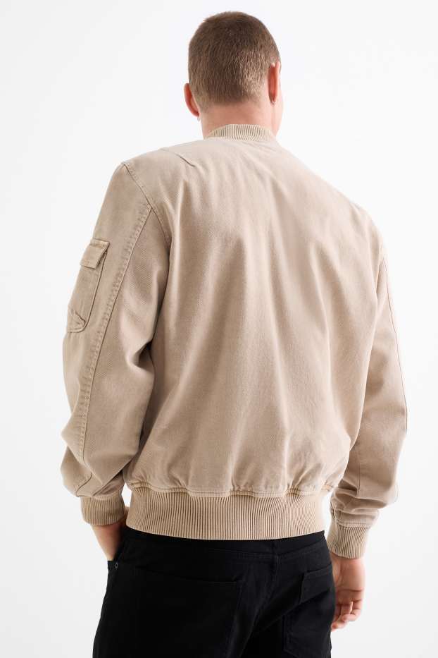 Hommes - Blouson aviateur - beige clair
