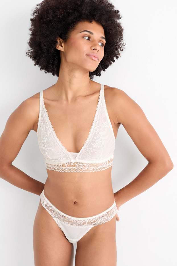 Femmes - String - blanc crème
