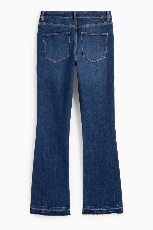 Women - Bootcut jeans - mid-rise waist - LYCRA® - denim-dark blue