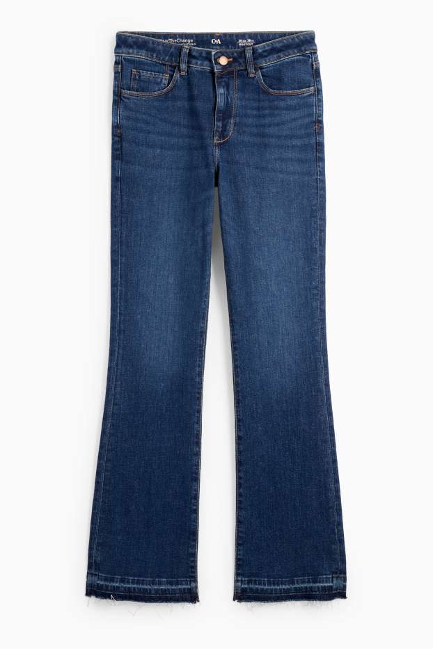 Women - Bootcut jeans - mid-rise waist - LYCRA® - denim-dark blue