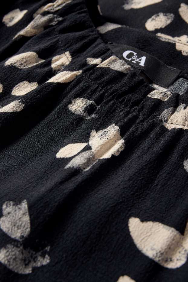 Femmes - Chemisier - à motif - noir