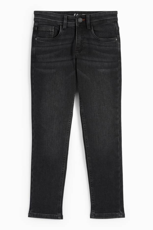 Kinder Buben - Slim Jeans - Thermojeans - Jog Denim - dunkeljeansgrau