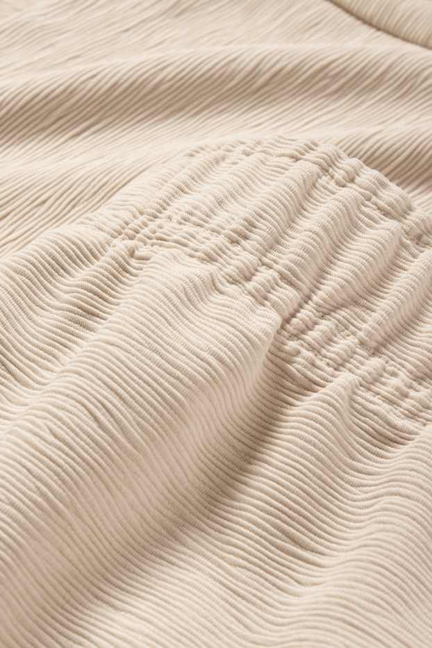 Damen - Basic-Jogginghose - gerippt - hellbeige