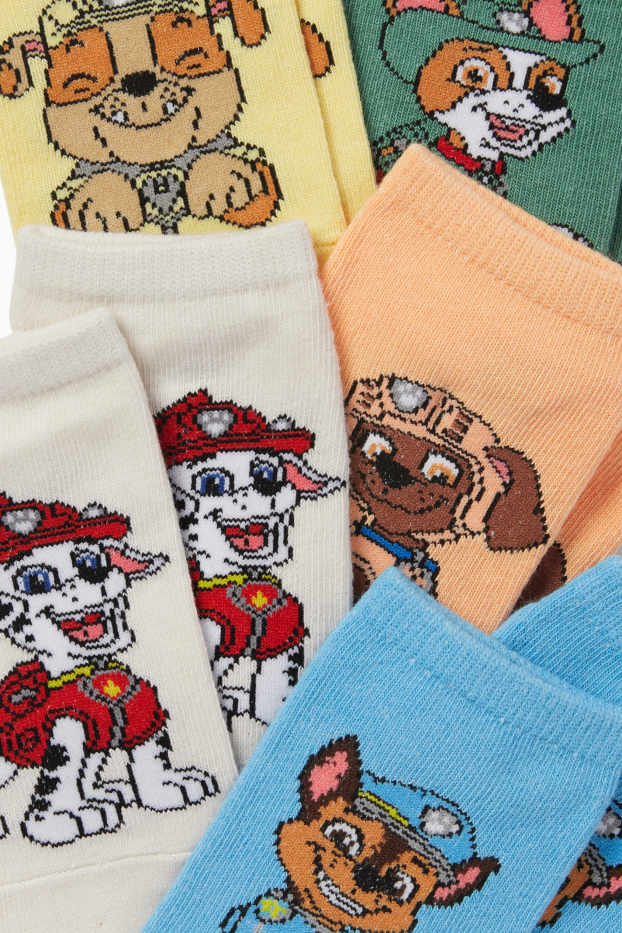 Kinder Jungen - Multipack 5er - PAW Patrol - Chase - Sneakersocken mit Motiv - blau