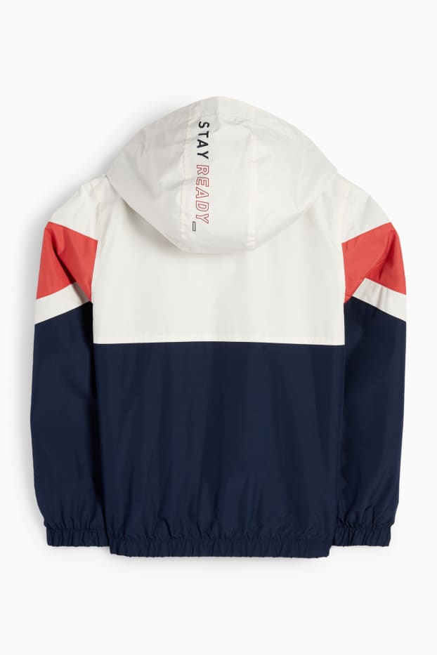 Niños: niños - Chaqueta con capucha - impermeable - rojo