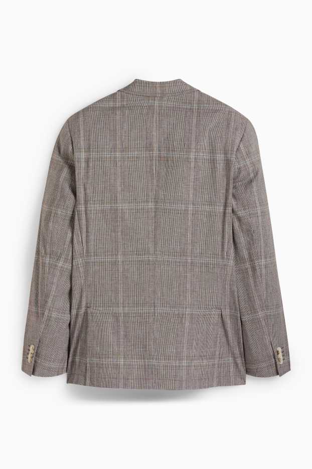 Herren - Baukasten-Sakko mit Leinen-Anteil - Regular Fit - Stretch - grau