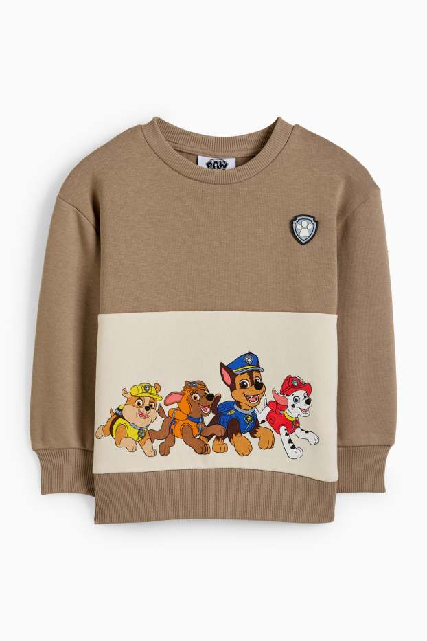 Enfants garçons - La Pat’ Patrouille - Chase, Marcus, Ruben, Zuma - sweat - beige