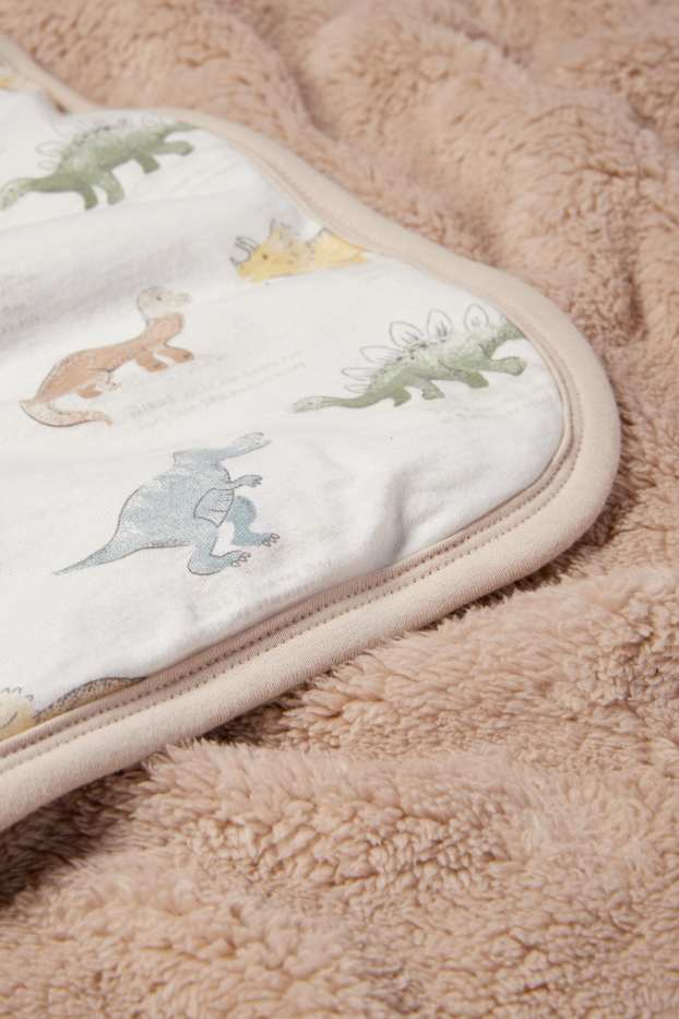 Bébés garçons - Dinosaure - couverture pour bébé - 100 x 80 cm - blanc