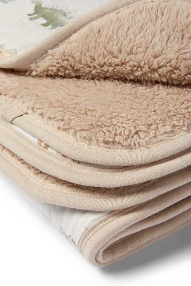 Bébés garçons - Dinosaure - couverture pour bébé - 100 x 80 cm - blanc