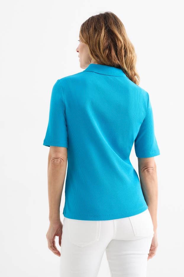 Femei - Tricou polo - reiat - petrol