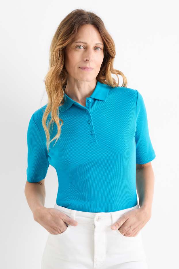 Femei - Tricou polo - reiat - petrol