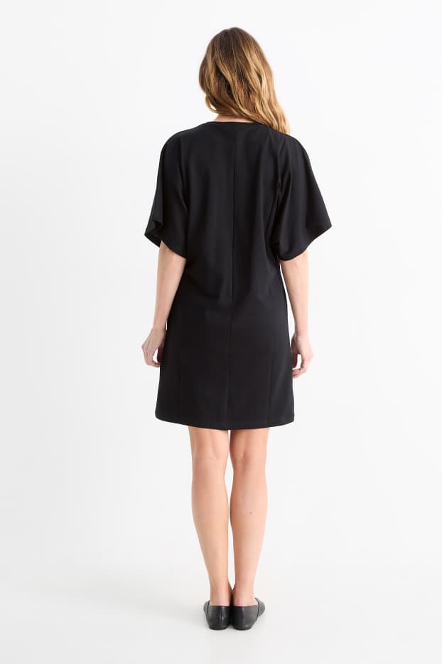 Damen - T-Shirt-Kleid - schwarz