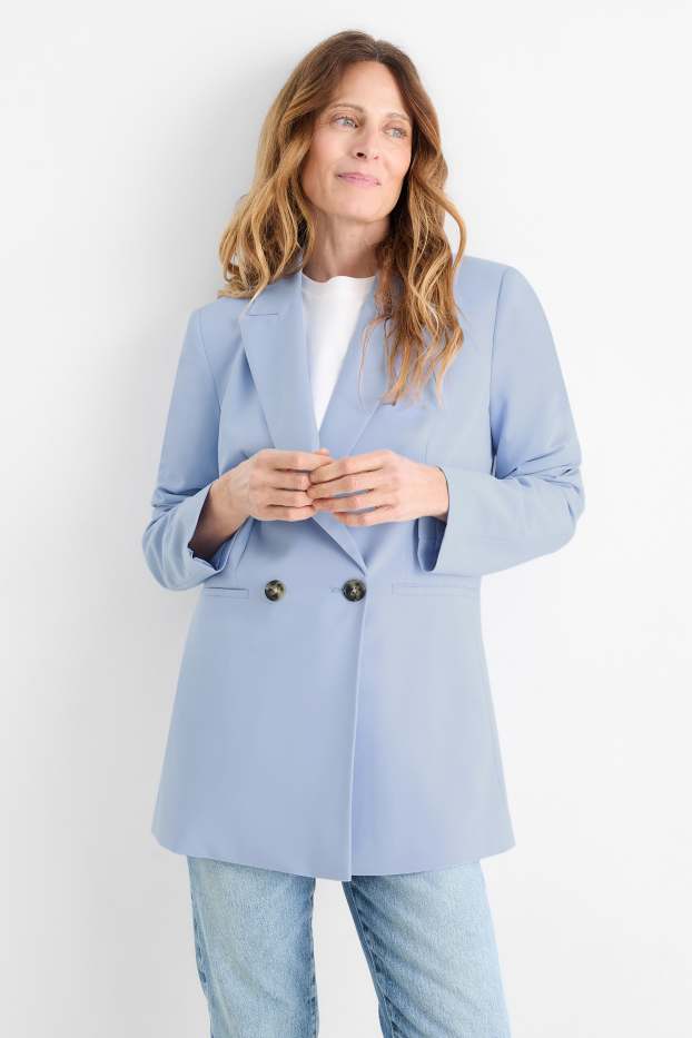 Donna - Blazer lungo - regular fit - azzurro