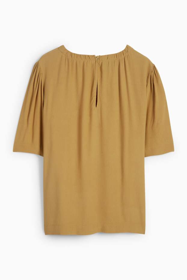 Damen - Bluse - strukturiert - grün