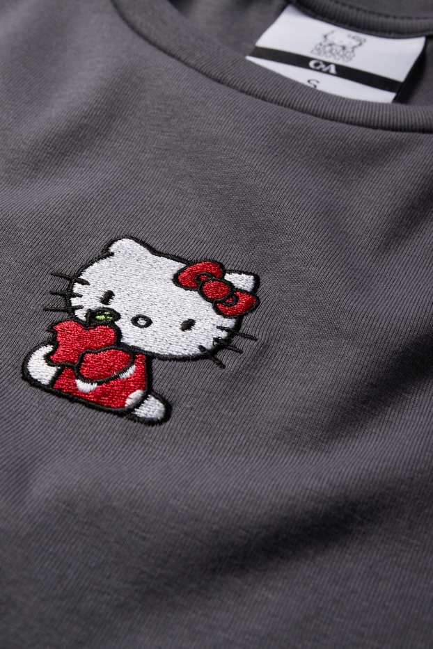 Women - T-shirt - Hello Kitty - dark gray