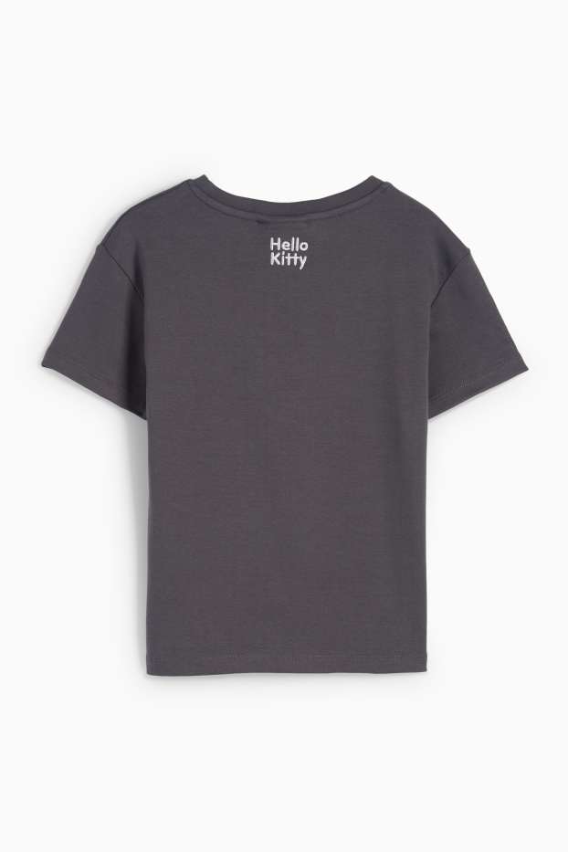 Women - T-shirt - Hello Kitty - dark gray