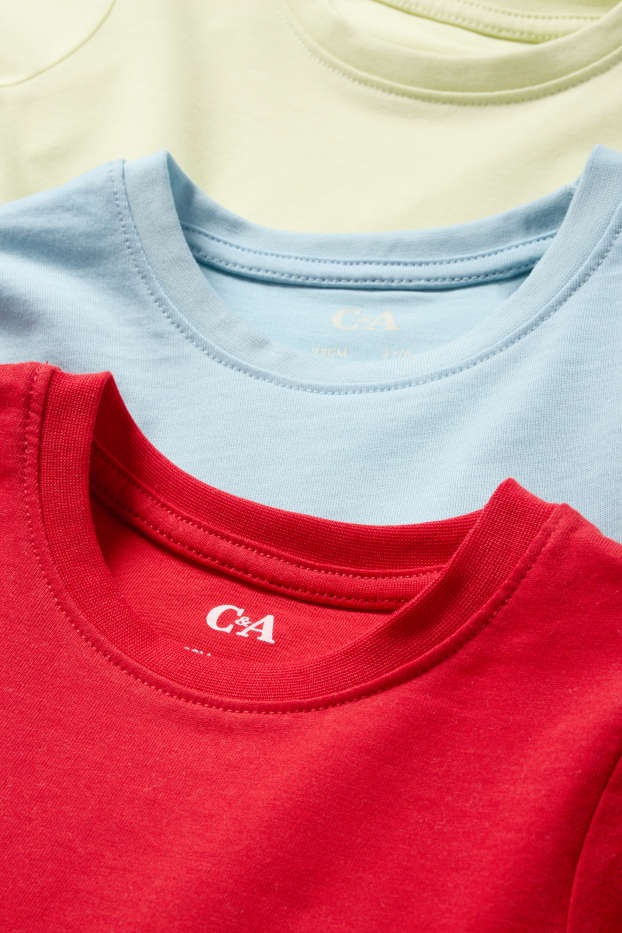 Enfants garçons - Lot de 3 - T-shirts - rouge