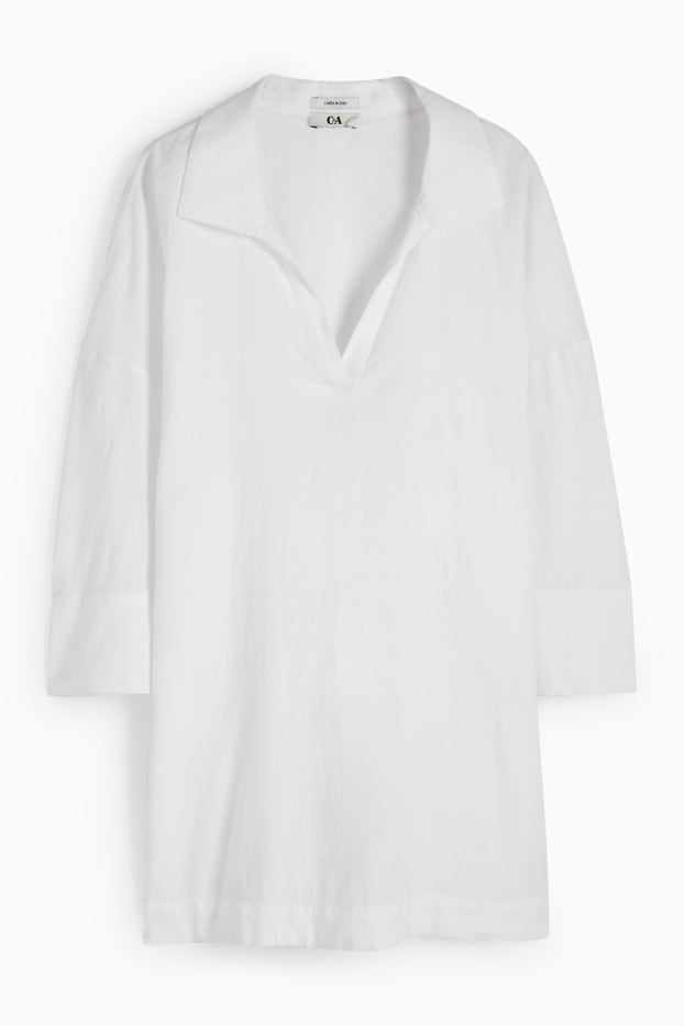 Dona - Túnica - mescla de lli - blanc