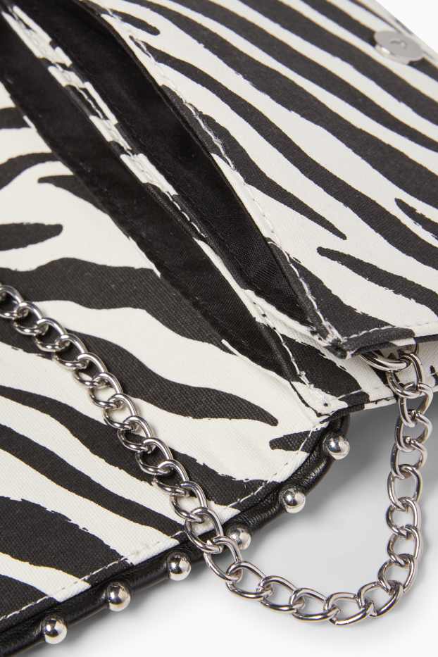 Donna - Borsa a tracolla - con motivi - bianco / nero