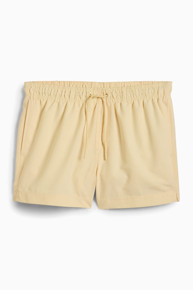 Hommes - Short de bain - jaune clair