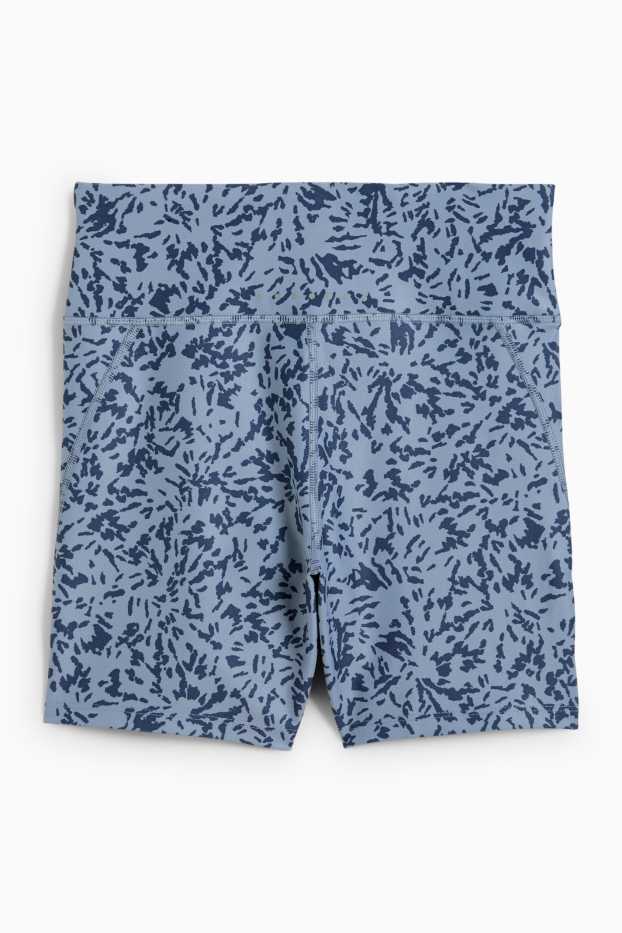 Femmes - Cycliste - 4 Way Stretch - à motif - protection UV - bleu