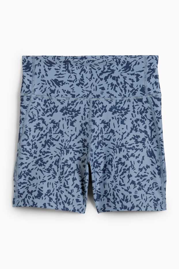 Femmes - Cycliste - 4 Way Stretch - à motif - protection UV - bleu