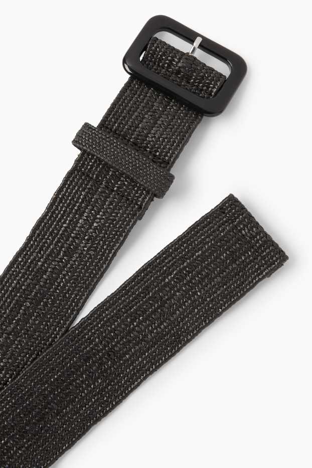 Femmes - Ceinture de paille - noir