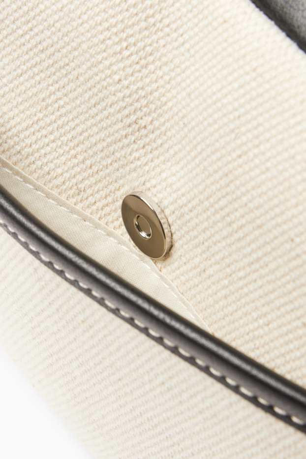 Damen - Umhängetasche mit abnehmbarem Taschengurt - cremeweiß