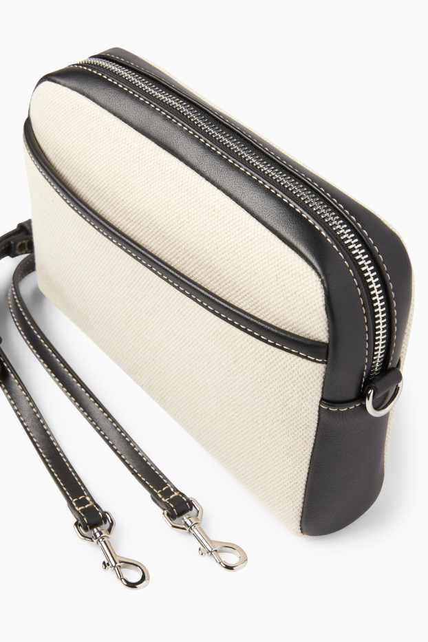 Damen - Umhängetasche mit abnehmbarem Taschengurt - cremeweiß