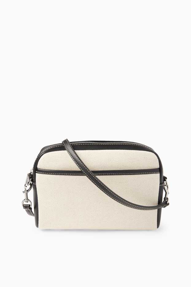 Damen - Umhängetasche mit abnehmbarem Taschengurt - cremeweiß