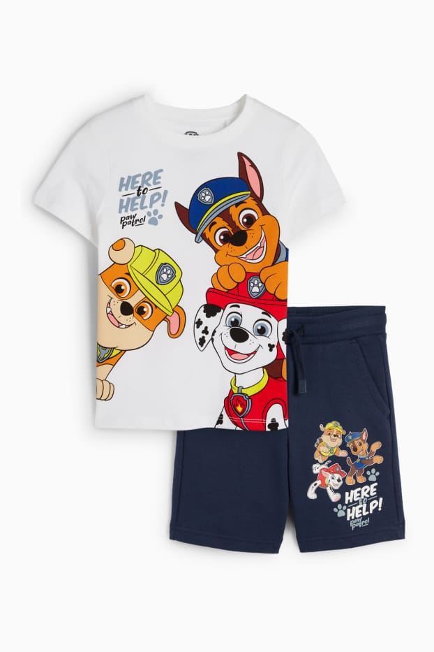 Nen - La Patrulla Peluda - conjunt - samarreta de màniga curta i pantalons curts de xandall - 2 peces - blau fosc