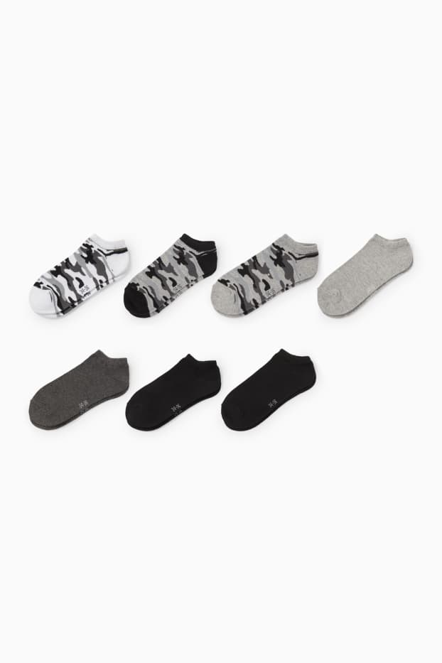 Enfants garçons - Lot de 7 paires - socquettes de sport - noir