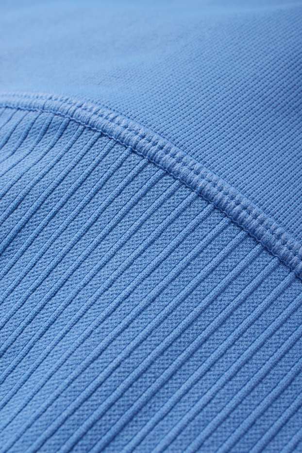 Women - Cycling shorts - ribbed - seamless - blue