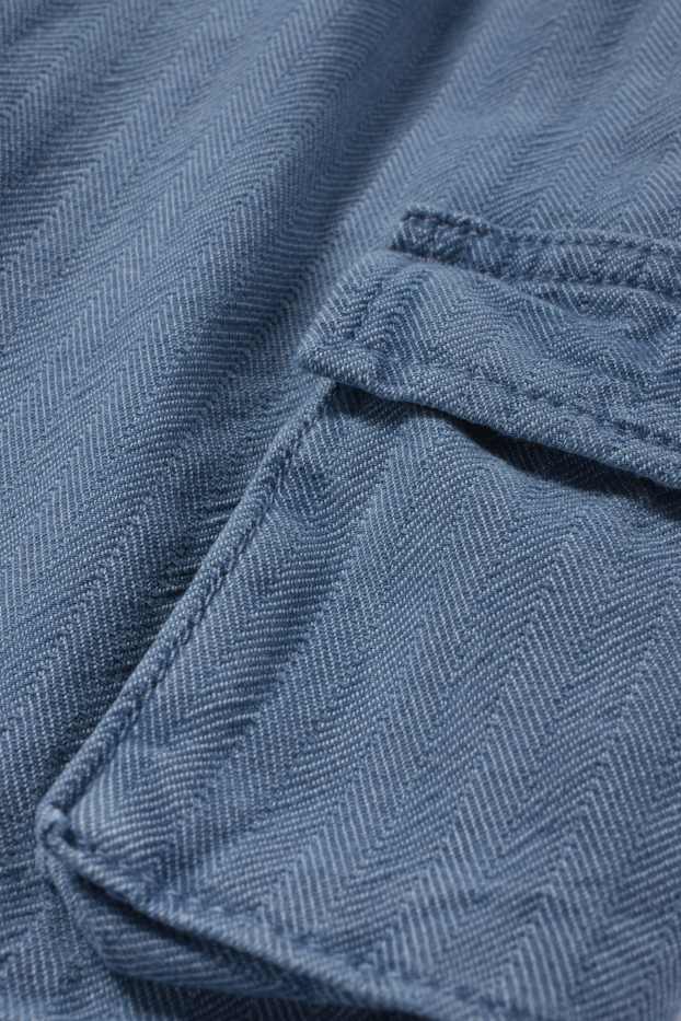 Enfants garçons - Bermuda cargo - à motif - bleu