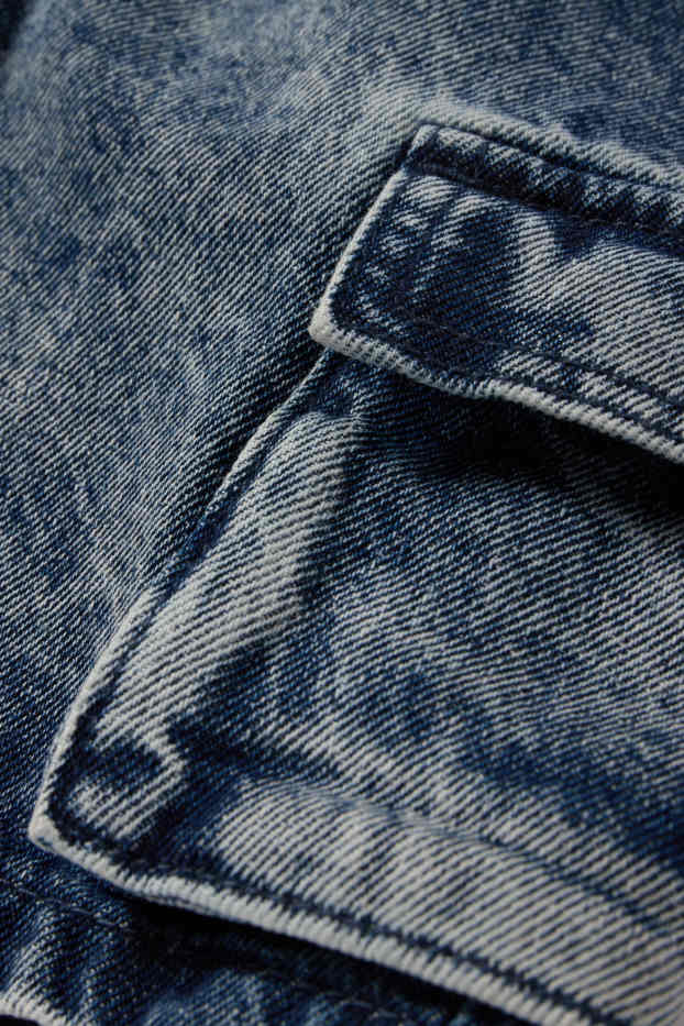 Děti - chlapci - Džínové cargo šortky - džíny - modré