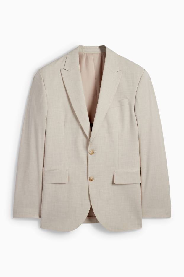 Herren - Baukasten-Sakko - Regular Fit - Flex - hellbeige