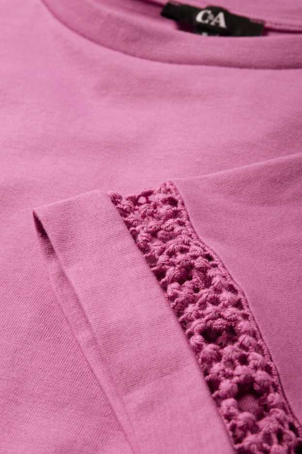 Damen - T-Shirt - hellviolett