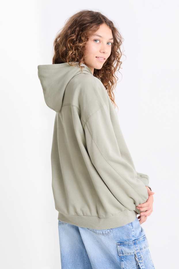 Enfants filles - Sweat à capuche - vert menthe