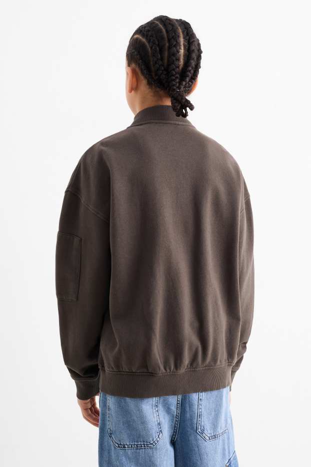 Enfants garçons - Veste style campus - marron foncé