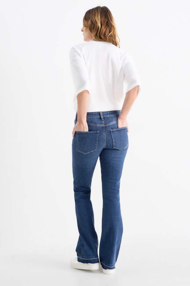 Women - Bootcut jeans - mid-rise waist - LYCRA® - denim-dark blue