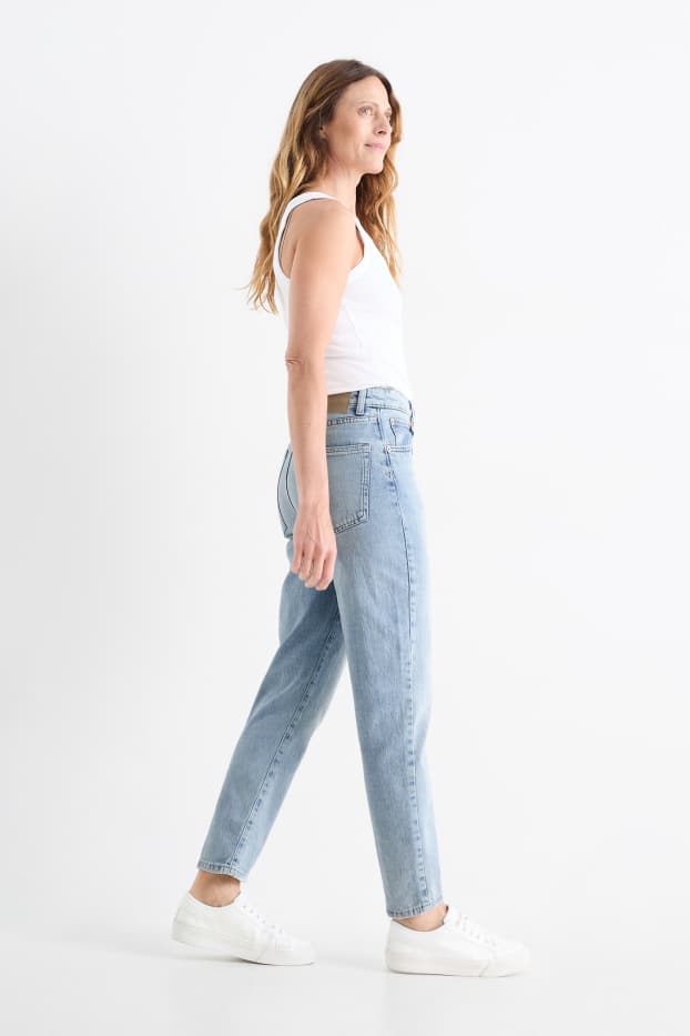 Dames - Mom jeans - high waist - LYCRA® - jeanslichtblauw