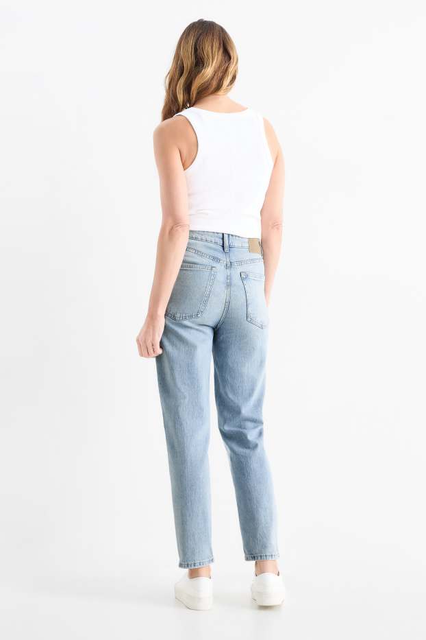 Dames - Mom jeans - high waist - LYCRA® - jeanslichtblauw