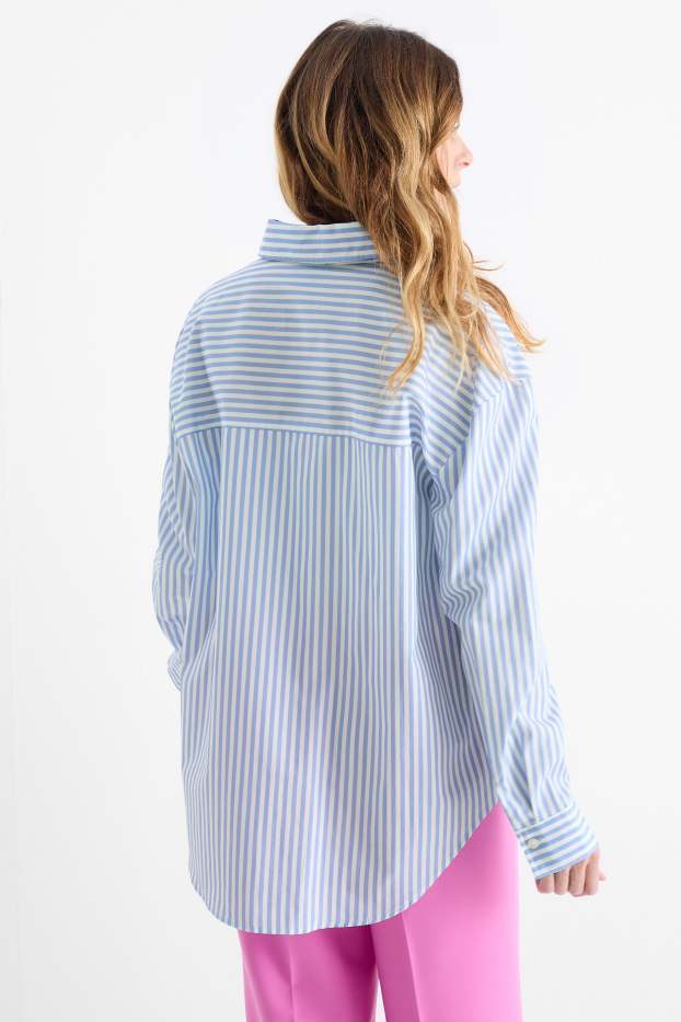 Dona - Brusa - de ratlles - blanc / blau clar