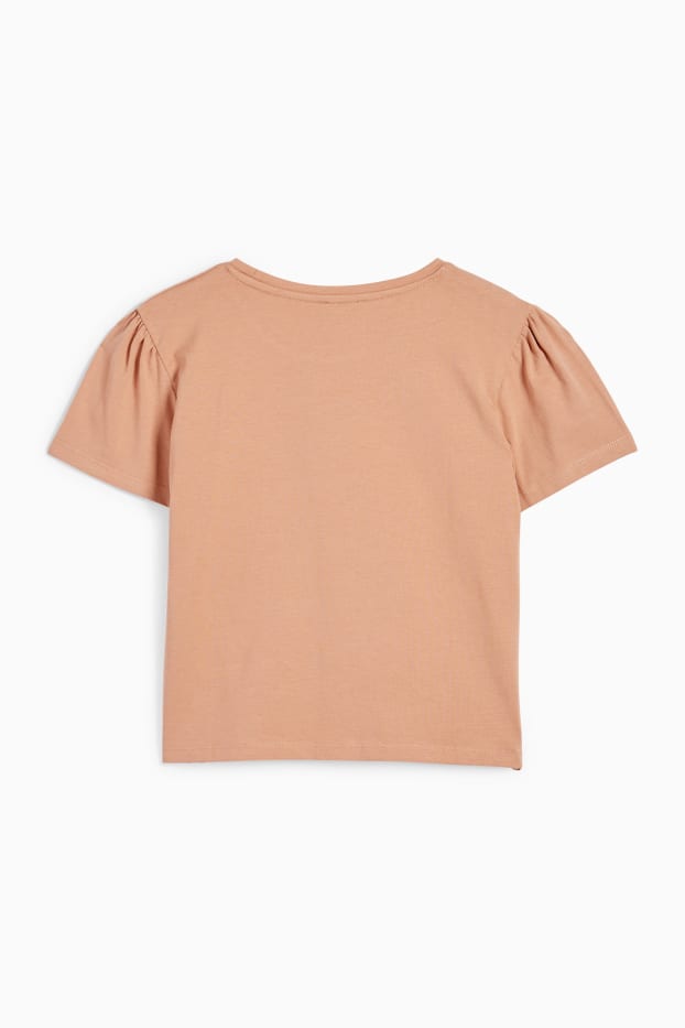 Children Girls - Short sleeve T-shirt - apricot
