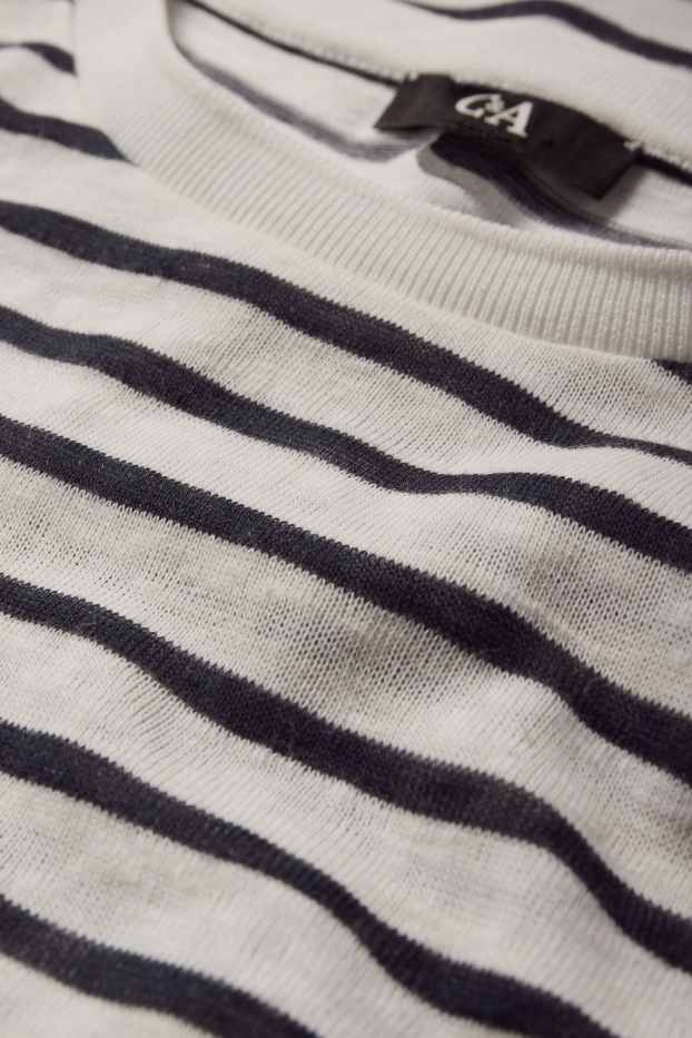 Femmes - Top - à rayures - noir / beige
