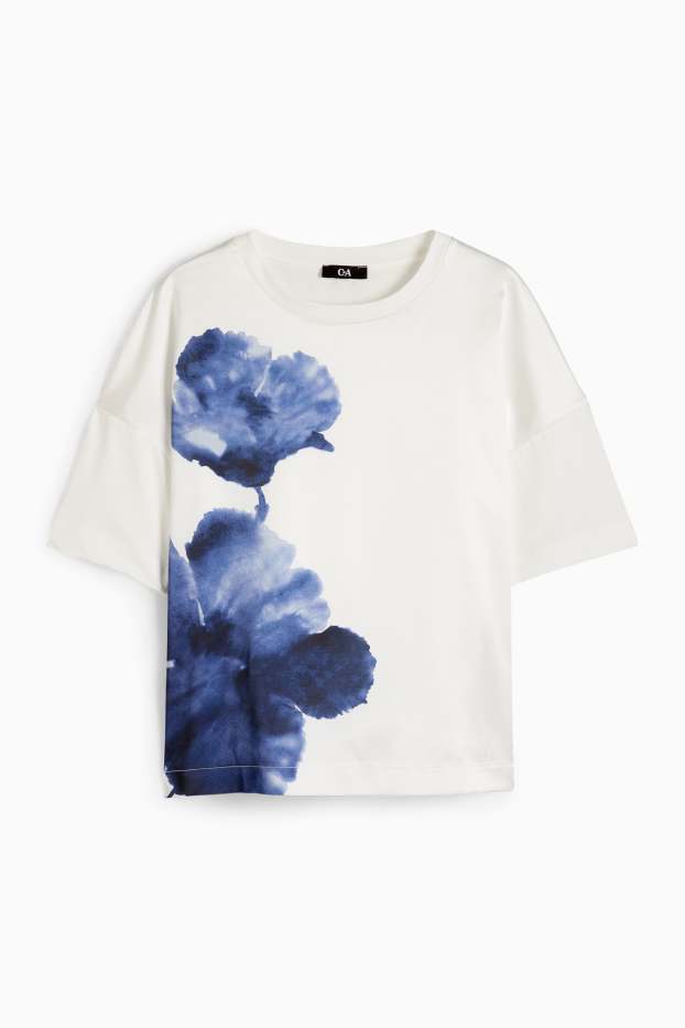 Women - T-shirt - white / blue