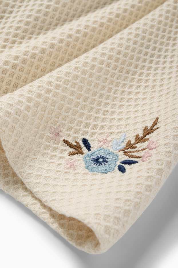 Enfants filles - Fleur - short - texturé - beige clair