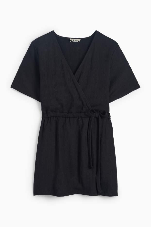 Femmes - Chemisier d’allaitement - texturé - noir
