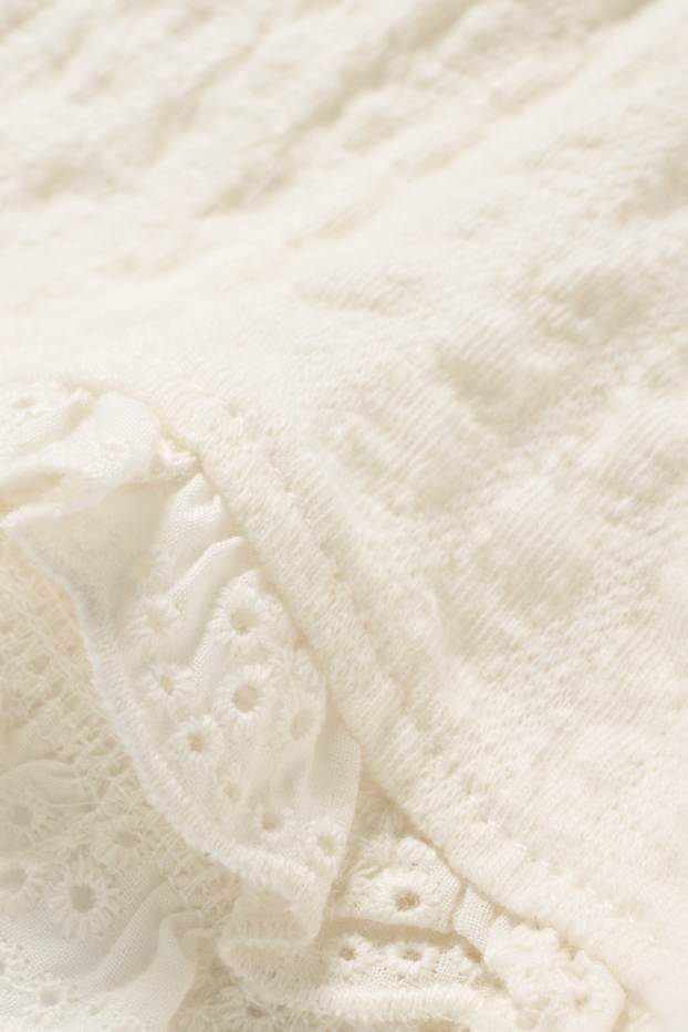Baby Mädchen - Baby-Shorts - strukturiert - cremeweiss