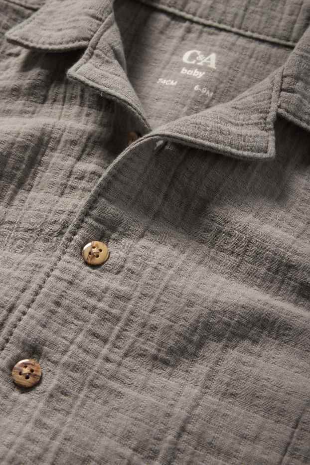 Miminka - chlapci - Outfit pro miminka - 2dílný - strukturovaný - šedá